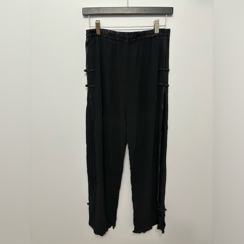 100% silk track pants